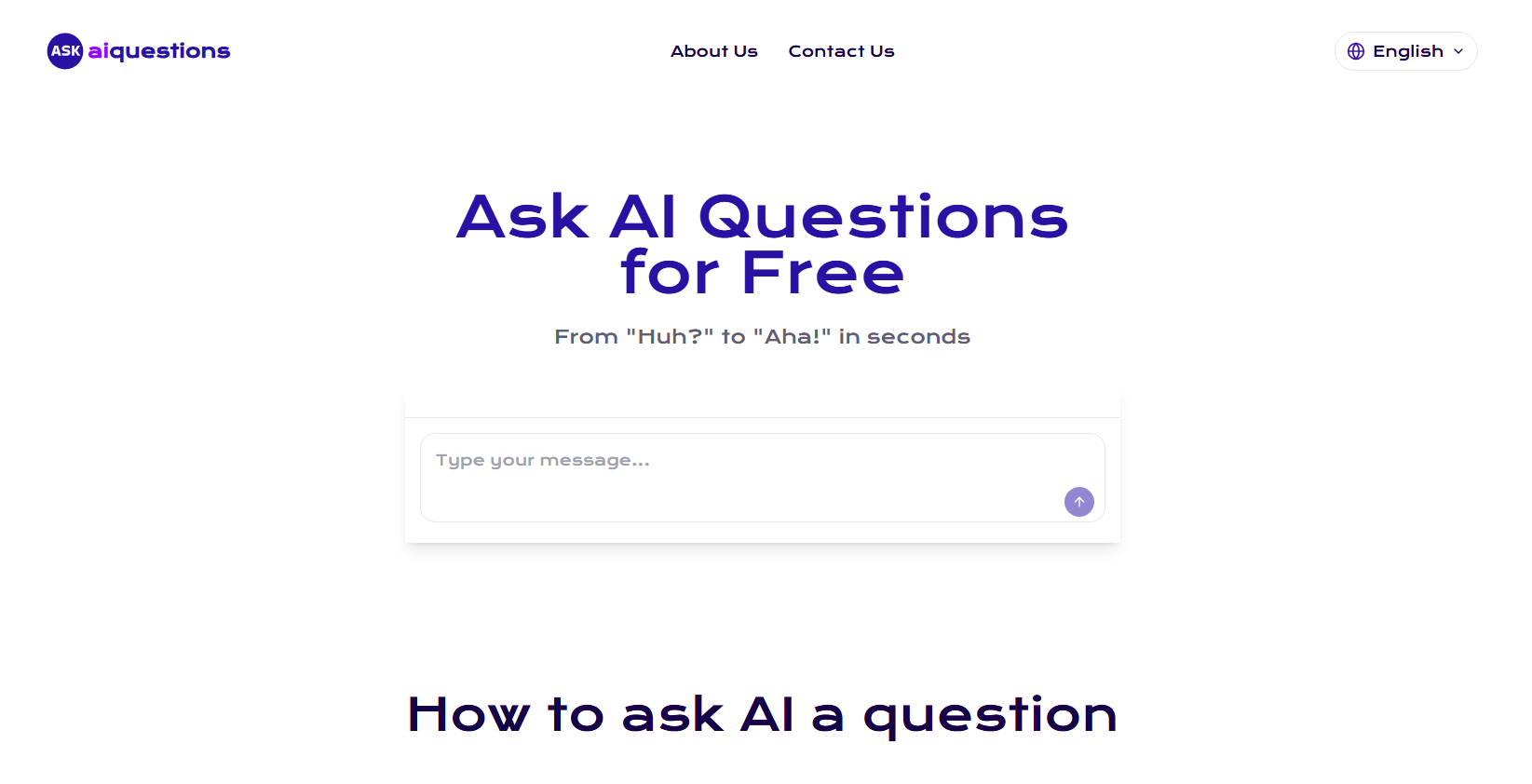 Ask AI Questions for Free – Smart, Fast, and Human-Like Answers screenshot
