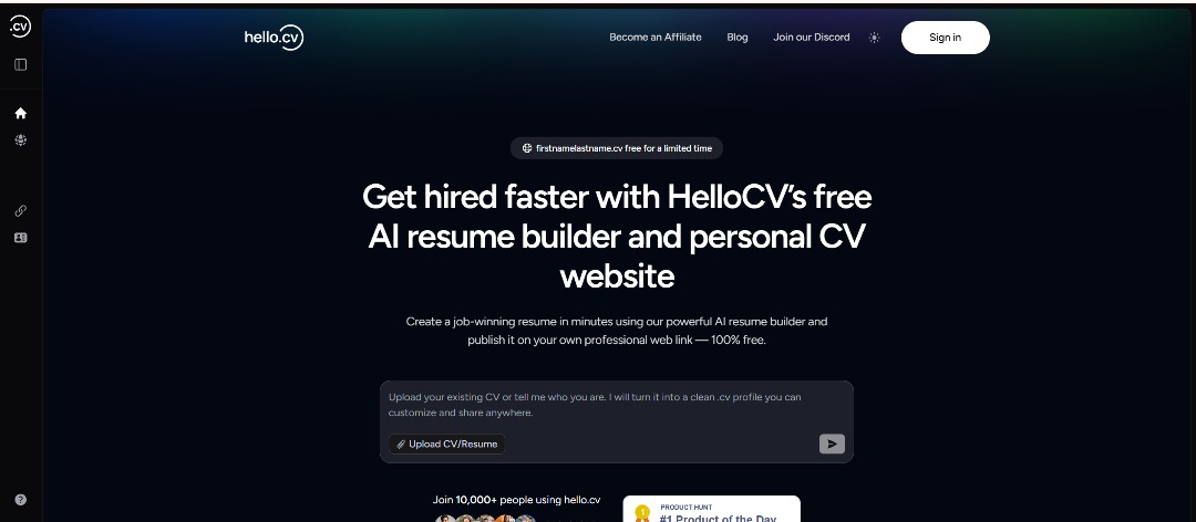 Hello.CV screenshot