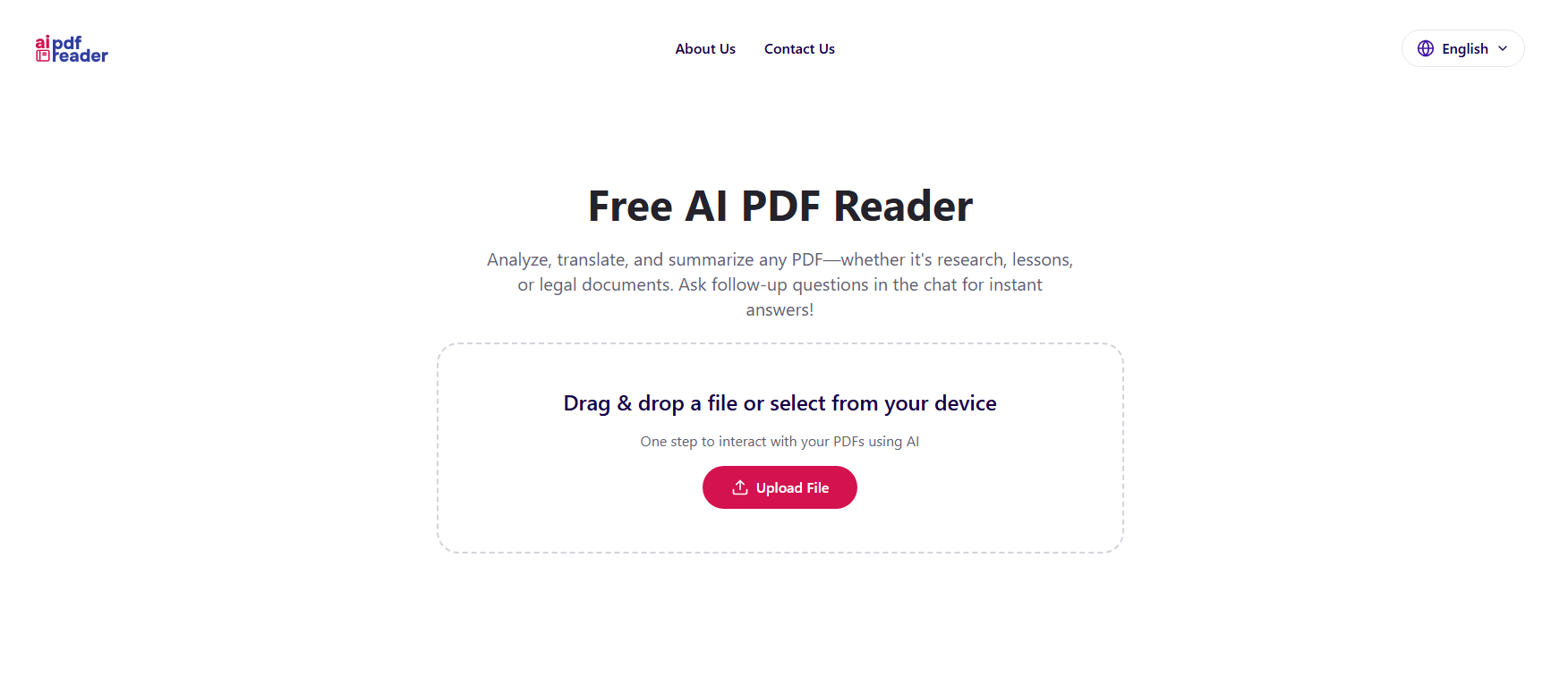 Free AI PDF Reader – Smarter Way to Understand Any PDF screenshot