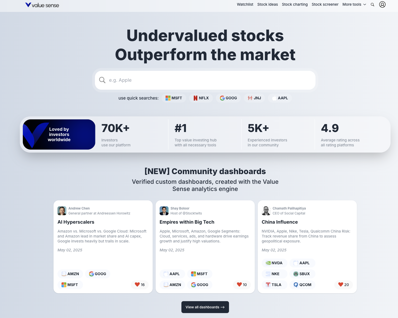 Value Sense Screenshot