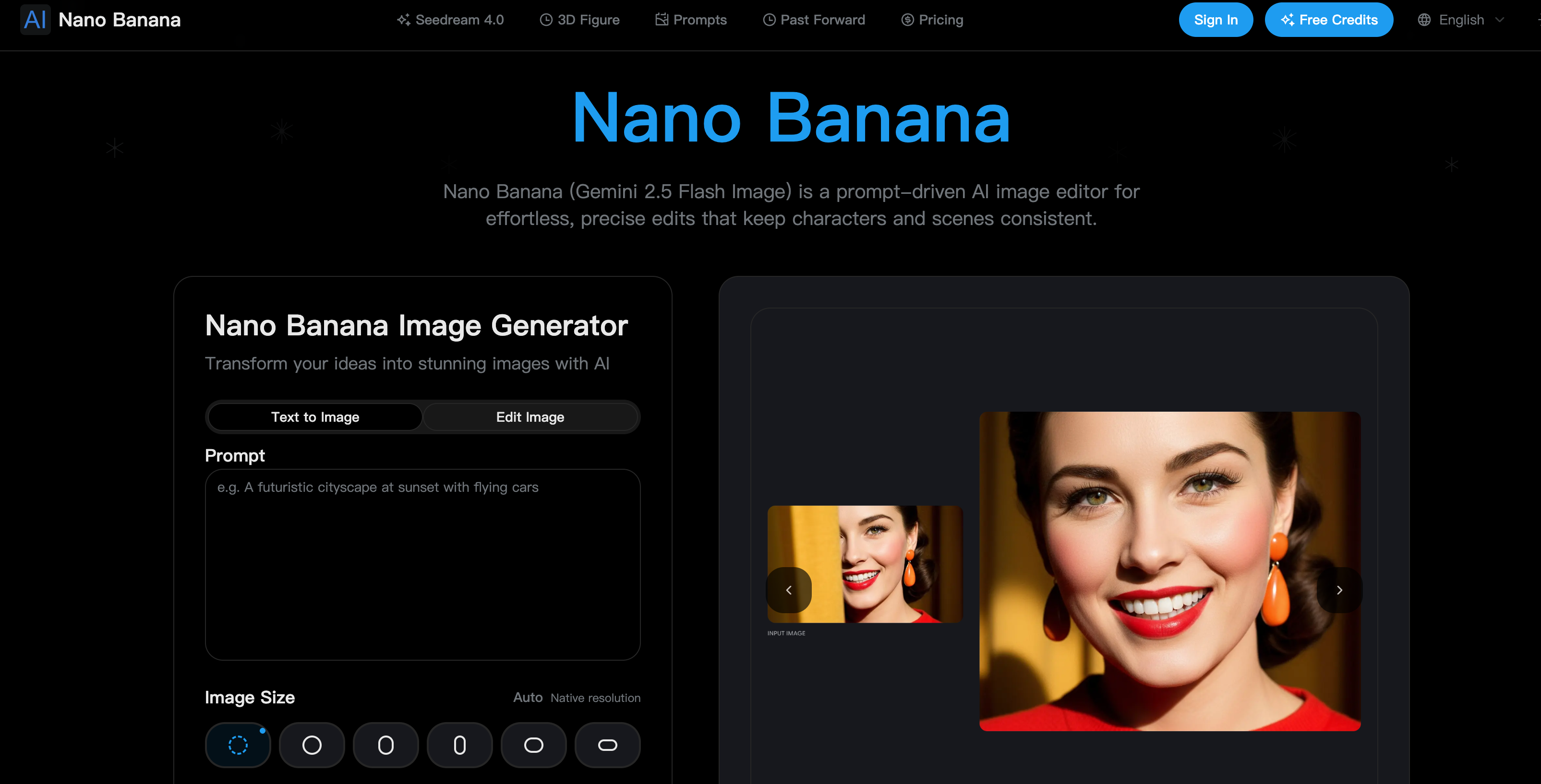 nano banana ai screenshot