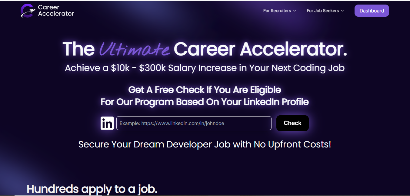 Devscareeraccelerator screenshot