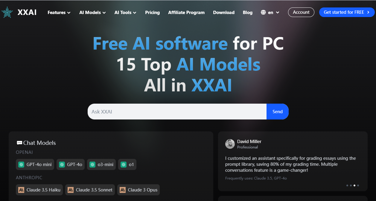 XXAI screenshot