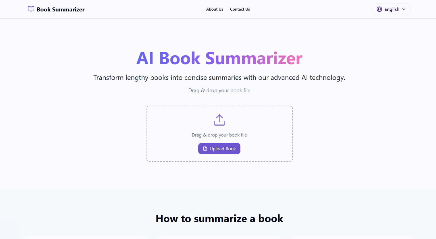 AI Book Summarizer That Makes Books Easy to Grasp screenshot